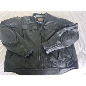 Vintage Harley-Davidson FXRG Men's 3XL Leather Motorcycle Jacket Heavy Quality